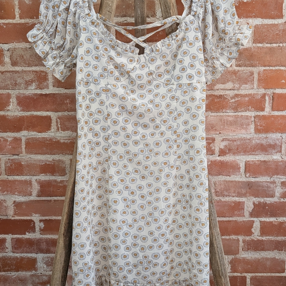 Floral White Mini Dress